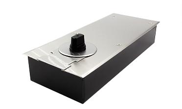 Доводчик для стеклянной двери до 80 кг EN2, напольный, 500 тыс. циклов, нержавеющая сталь AISI 304, шлифованная t182 SSS купить в Краснодаре