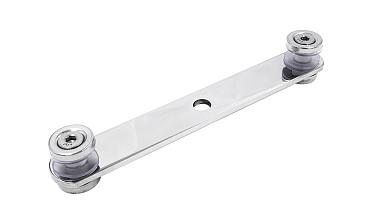 Стеклодержатель пластинчатый 3хМ8, по центрам 170х5 мм, полированный, шайбы 5 мм штамп., под стекло 6-12, (AISI 316) k023-7 купить в Краснодаре