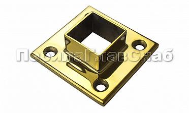 Фланец для трубы 40х40 мм, полированный, под золото (AISI 304) Фk223-88 купить в Краснодаре