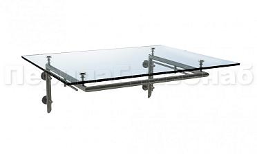 Стеклянный козырек на Г-образном каркасе - вариант 1 купить в Краснодаре