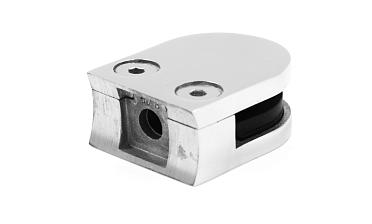 Стеклодержатель литой с вставками под стекло 8-10 мм, закругленный под Ø50.8 мм, 40х22х50, полированный, (AISI 304) k001-8 купить в Краснодаре