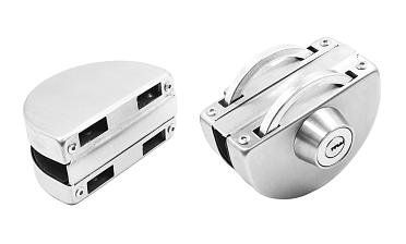 Замок для стеклянной двери с ответной частью на стекло, без вырезов в стекле шлифованный t109 SSS купить в Краснодаре