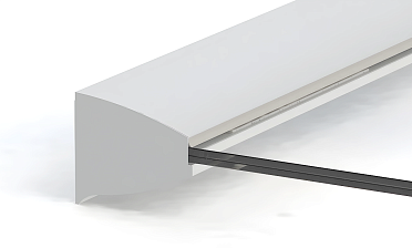 Комплект профиля козырькового анодированного, для стекла 16 мм (8+8 мм), 1000 мм  k300-16-1000 купить в Краснодаре