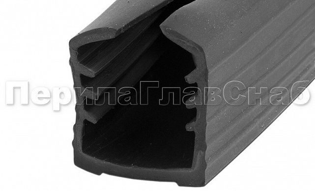Уплотнитель в поручень с пазом 27х30 для стекла 10+10 мм, EPDM Фk308 Уплотнитель в поручень с пазом 27х30 для стекла 10+10 мм, EPDM Фk308