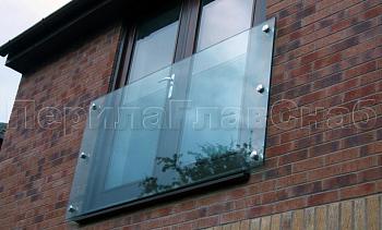 Ветрозащитное ограждение без стоек, на точечном креплении в торец в Краснодаре. Готовые проекты ПерилаГлавСнаб