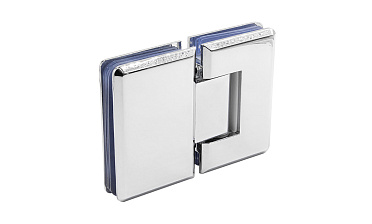 Петля для душевой кабины стекло-стекло 180° 90х55 мм цинк, полированная t303 PZn купить в Краснодаре Петля для душевой кабины стекло-стекло 180° 90х55 мм цинк, полированная t303 PZn купить в Краснодаре