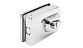 Замок для стеклянной двери вертикальный с ответной частью на стену и пол, полированный, вырез 15 t135 PSS