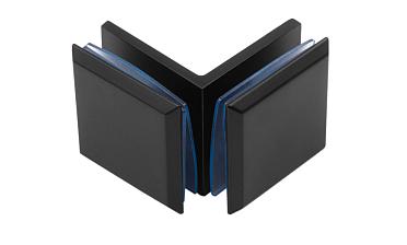 Коннектор для душевой кабины стекло-стекло 90°, 45х45, черный, t735 BZn купить в Краснодаре