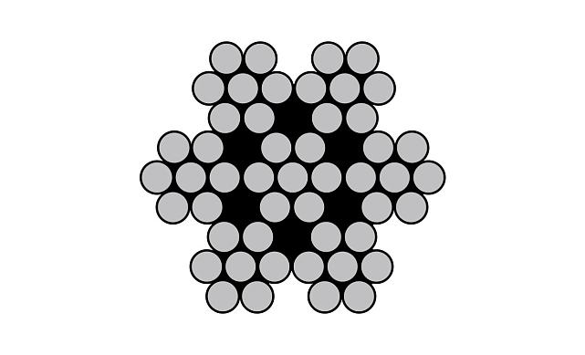 Трос из нержавеющей стали средней жесткости Ø6 мм AISI 304 Ф-1070