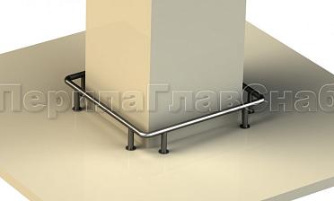 Колесоотбойники вокруг квадратной колонны, все завязано купить в Краснодаре