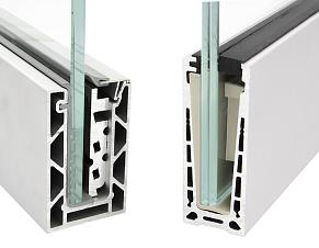 Алюминиевый профиль для стекла зажимной купить в Краснодаре