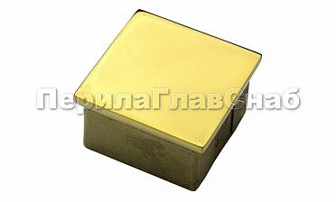 Заглушка для профильной трубы 40х40 мм, литая, полированная, под золото Фk224-88 купить в Краснодаре