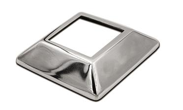 Низ стойки под трубу 40х40 мм, 80х80х1, высота 20 мм, полированный (AISI 304) k064-3 купить в Краснодаре