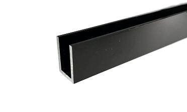 П-образный профиль 19x13, L=2500, под стекло 8 мм, алюминий анодированный в черный глянцевый t756-2500 AND BL купить в Краснодаре