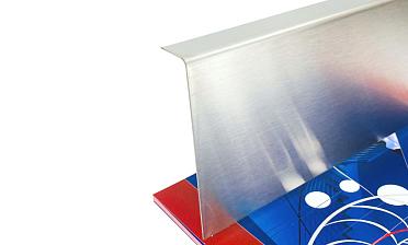 Лицевая накладка из шлифованной нержавейки на профиль т100 20.3х101 мм длина 2 м т100-11  купить в Краснодаре