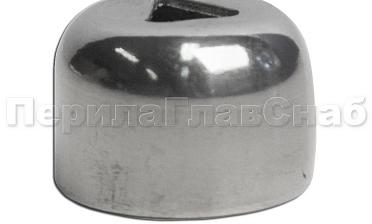 Наконечник штампованный (СПС) прямой 90° на трубу Ø16 мм, для поручня Ø38.1 мм, полированный, нержавеющий AISI 201 k211-3 купить в Краснодаре