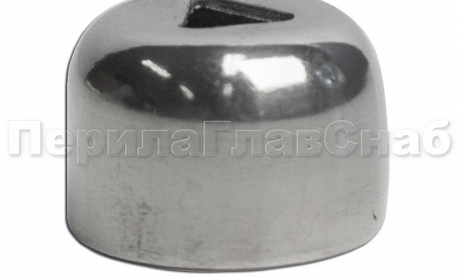 Наконечник штампованный (СПС) прямой 90° на трубу Ø16 мм, для поручня Ø38.1 мм, полированный, нержавеющий AISI 201 k211-3 Наконечник штампованный (СПС) прямой 90° на трубу Ø16 мм, для поручня Ø38.1 мм, полированный, нержавеющий AISI 201 k211-3