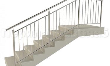 Нержавеющие ограждения для детских образовательных учреждений  с вертикальным заполнением “Частокол” - вариант №2 купить в Краснодаре