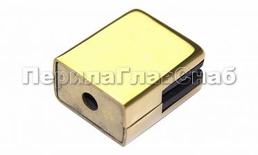 Стеклодержатель штампованный квадратный на плоскость для стекла 8 мм (4+4 мм), полированный, под золото (AISI 304) Фk352-88 купить в Краснодаре
