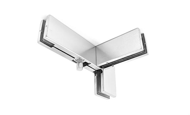 Фитинг угловой с осью и ребром жесткости, правый, шлифованный t141R SSS