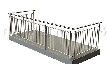 Балконные ограждения с вертикальным заполнением купить в Краснодаре