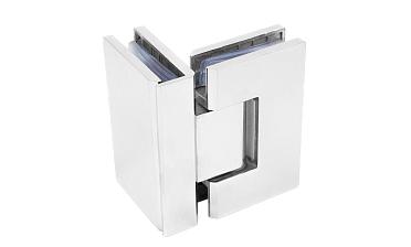 Петля для душевой стекло-стекло 90х55 мм, 90°, нержавеющая сталь AISI 304, полированная t304-2 PSS купить в Краснодаре