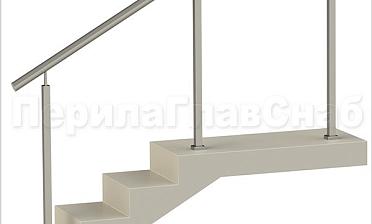 Нержавеющие ограждения без ригелей с квадратными стойками купить в Краснодаре