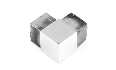 Отвод для поручня с пазом 40х40 мм, полированный, (AISI 304) k546 купить в Краснодаре