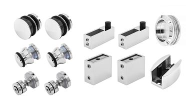 Комплект раздвижной системы для стеклянной душевой, нержавеющая сталь AISI 304, полированная t401 PSS купить в Краснодаре