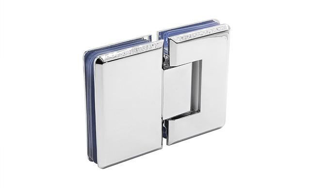 Петля для душевой кабины стекло-стекло 180° 90х55 мм, полированная t303 PSS