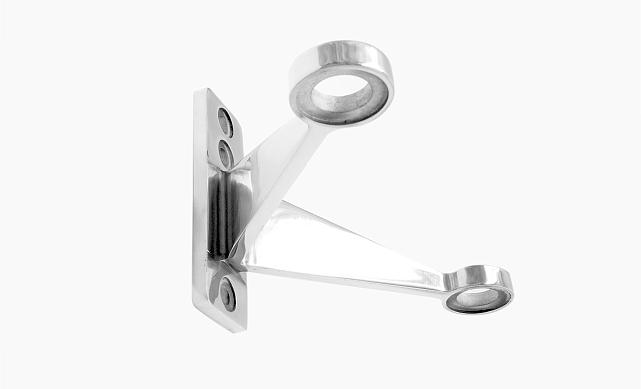 Крепление рутеля к стене, двойное, фланец с тремя отверстиями, AISI 304 k612-2 6