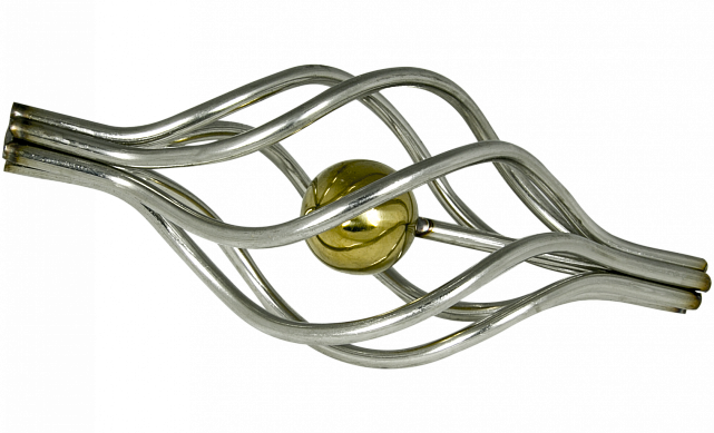 Декоративная вставка (корзинка) для стойки Ø25 мм, с золотым шаром k388-2 7