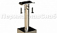 Готовая стойка 40х40х950 мм, деревянная, со вставками из нержавеющей стали 2х100 мм с 2 зажимными стеклодержателями k740-4-L