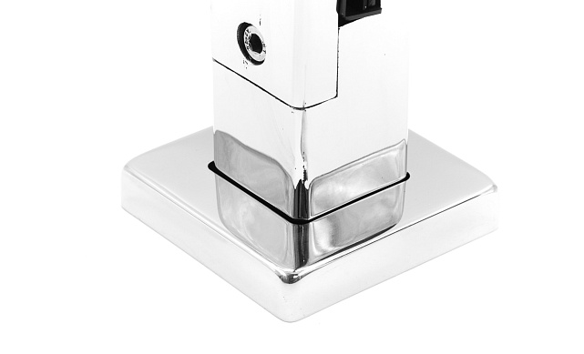 Стеклодержатель напольный 50х50х190 мм, литой, плоский, для стекла 10-12 мм, нержавеющая сталь AISI 304, полированная k275-2 12 Стеклодержатель напольный 50х50х190 мм, литой, плоский, для стекла 10-12 мм, нержавеющая сталь AISI 304, полированная k275-2 12