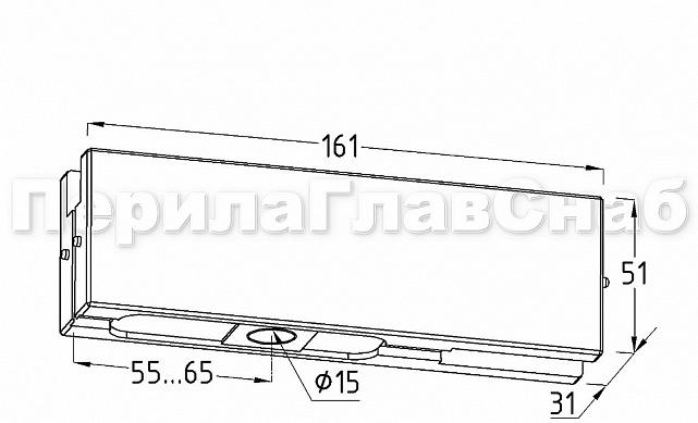 Верхний фитинг-петля, полированный t120 PSS 3