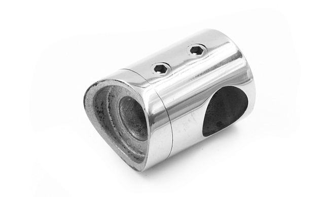 Ригеледержатель на стойку Ø38.1х13.2 мм, полированный, литой (AISI 304 k029) 3 Ригеледержатель на стойку Ø38.1х13.2 мм, полированный, литой (AISI 304 k029) 3