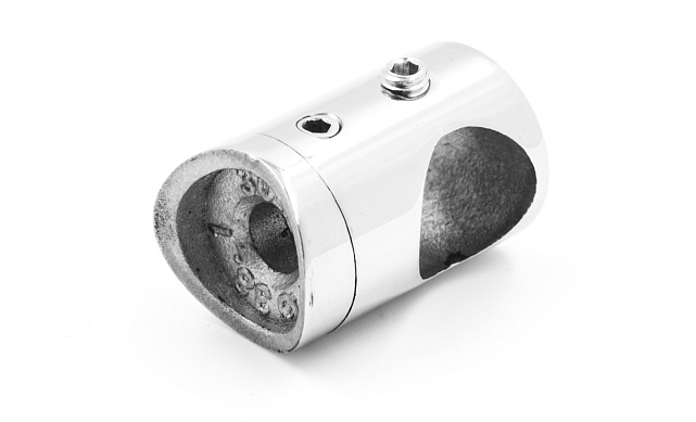 Ригеледержатель на стойку Ø38.1х16.8 мм, полированный, литой (AISI 304) k018 4 Ригеледержатель на стойку Ø38.1х16.8 мм, полированный, литой (AISI 304) k018 4