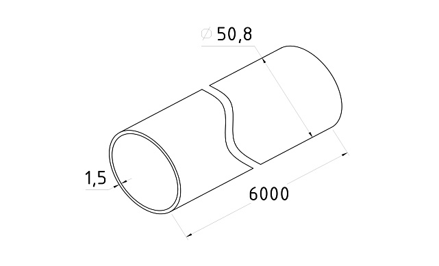 Труба круглая нержавеющая AISI 304, Ø50.8x1.5х6000 мм, полированная k855 2 Труба круглая нержавеющая AISI 304, Ø50.8x1.5х6000 мм, полированная k855 2