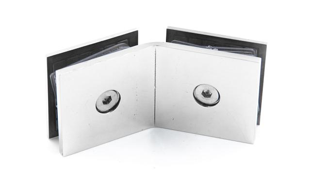 Коннектор для душевой кабины стекло-стекло 135° 45х45 мм латунь-хром t736 PC 5