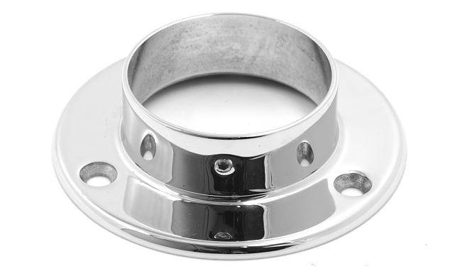 Фланец для трубы Ø50.8 мм, литой, полированный под 3 самореза 4.8 мм (AISI 304) k022 3