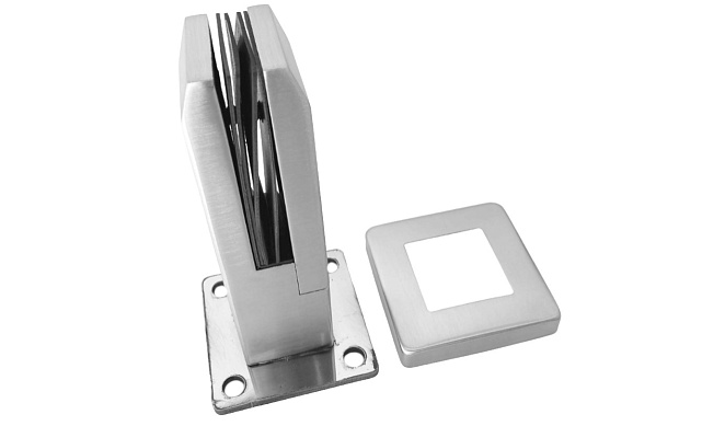 Стеклодержатель литой напольный, плоский 50х50х190 мм, шлифованный (AISI 304) Фk275-2 6 Стеклодержатель литой напольный, плоский 50х50х190 мм, шлифованный (AISI 304) Фk275-2 6