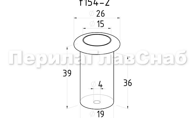 Ответная часть для замка, шлифованная t154-2 SSS 2