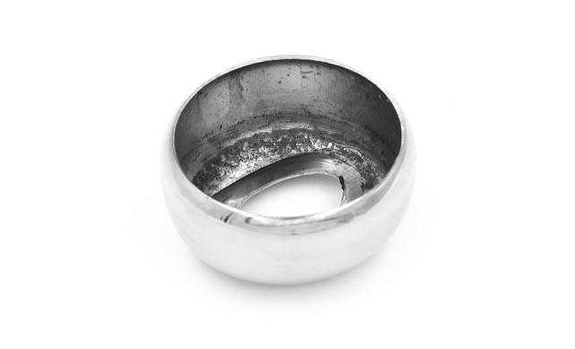 Наконечник штампованный (СПС) прямой 90° на трубу Ø38.1 мм, для поручня Ø50.8 мм, полированный, нержавеющий, AISI 304, 600Grit, k017-3 5