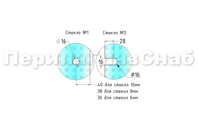 Коннектор для душевой кабины стекло-стекло 90° 45х45 мм шлифованный t725-2 SSS  3