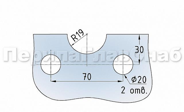 Коннектор стена-стекло 53х106, шлифованный t195 SSS 2