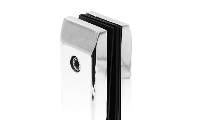 Стеклодержатель напольный 50х50х190 мм, литой, плоский, для стекла 10-12 мм, нержавеющая сталь AISI 304, полированная k275-2 10 Стеклодержатель напольный 50х50х190 мм, литой, плоский, для стекла 10-12 мм, нержавеющая сталь AISI 304, полированная k275-2 10