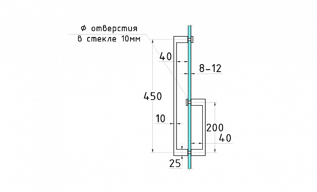 Ручка полотенцесушитель 25*10*200*450, черная t625 Bl 2 Ручка полотенцесушитель 25*10*200*450, черная t625 Bl 2
