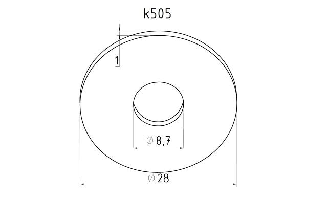 Прокладка для стекла, Ø28x8 мм k505 2