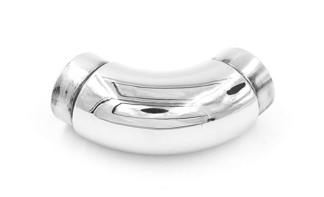 Отвод поручня под Ø42.4х1.5 мм, 90°, литой, полированный, с вставками (AISI 304) k383 4