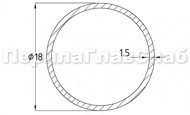 Штанга 18х1.5 мм полированная, длина 6000 мм t900-06 PSS 3